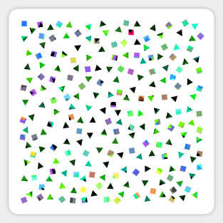 Squares and triangles pattern Sticker